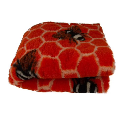 BUBA Dry bed legowisko antypoślizgowe pomarańczowe w pszczoły BUBA Dry bed legowisko antypoślizgowe pomarańczowe w pszczoły