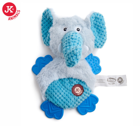 JK ANIMALS Pluszowy słoń z łapkami TPR 23 cm JK ANIMALS Pluszowy słoń z łapkami TPR 23 cm