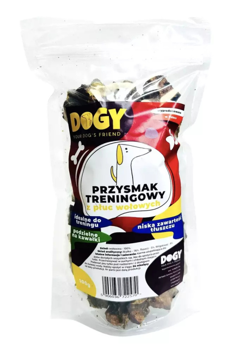 DOGY Przysmak z płuc wołowych 100 g DOGY Przysmak z płuc wołowych 100 g