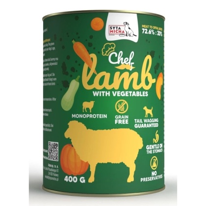 SYTA MICHA Karma mokra jagnięcina z warzywami 400 g