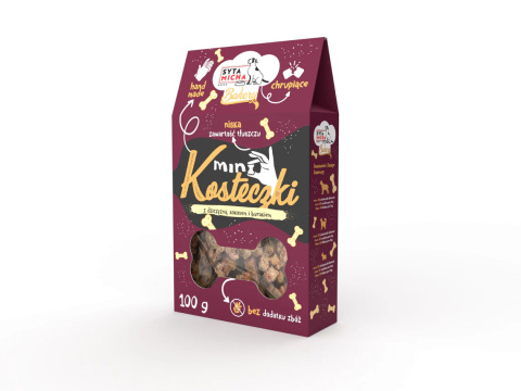 SYTA MICHA Mini kosteczki z dziczyzną, kokosem i burakiem 100 g SYTA MICHA Mini kosteczki z dziczyzną, kokosem i burakiem 100 g