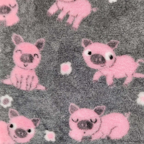 BUBA Dry bed legowisko antypoślizgowe szare w świnki BUBA Dry bed legowisko antypoślizgowe szare w świnki