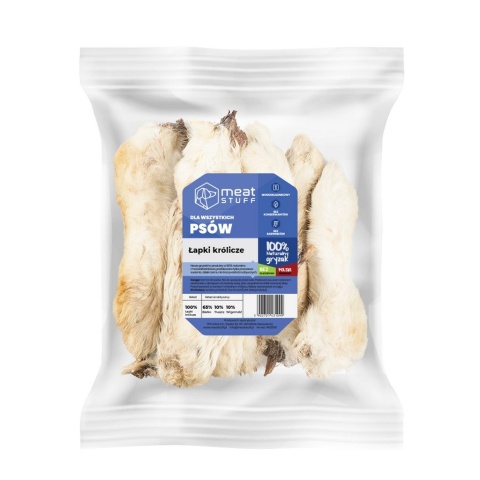MEAT STUFF Łapka królicza z futrem 100 g MEAT STUFF Łapka królicza z futrem 100 g