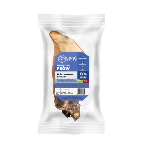 MEAT STUFF Ucho wołowe naturalne 5 szt MEAT STUFF Ucho wołowe naturalne 5 szt