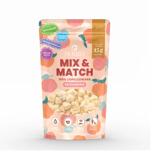 PERRO MIX & MATCH Brzoskwinia Przysmaki liofilizowane 15g PERRO MIX & MATCH Brzoskwinia Przysmaki liofilizowane 15g