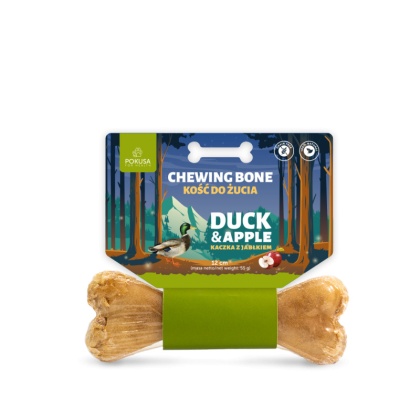 POKUSA Kość do żucia z dodatkiem kaczki i jablka 12 cm