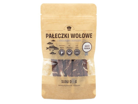 SLOW DOG Pałeczki wołowe z królikiem i dorszem 100g SLOW DOG Pałeczki wołowe z królikiem i dorszem 100g