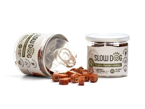 SLOW DOG Treserki Roladki z kaczki i dorsza 70g SLOW DOG Treserki Roladki z kaczki i dorsza 70g
