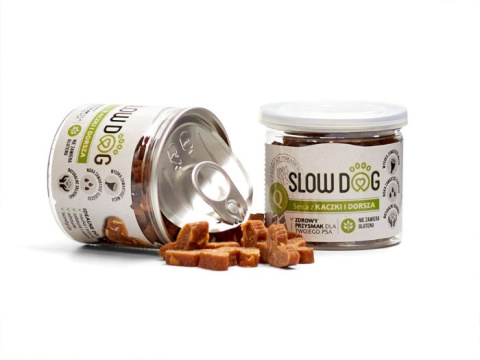 SLOW DOG Treserki Serca z kaczki i dorsza 70g SLOW DOG Treserki Serca z kaczki i dorsza 70g