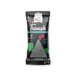 SYTA MICHA Trójkąt do żucia dorsz z jeleniem i spiruliną 2 szt