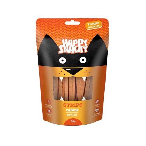 HAPPY SNACKY Paski z królika 80 g