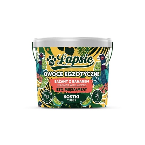 ŁAPSIE Mięsne kostki bażant z bananem 160 g