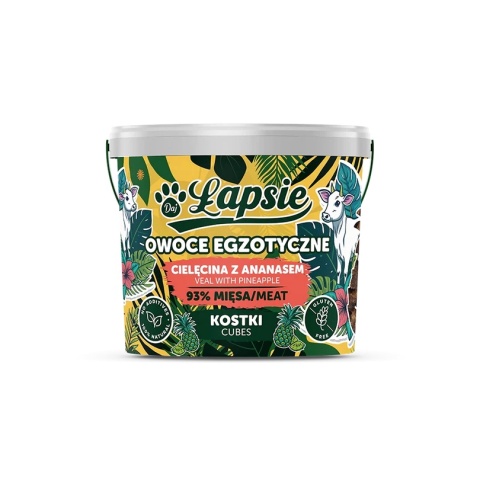 ŁAPSIE Mięsne kostki cielęcina z ananasem 160 g