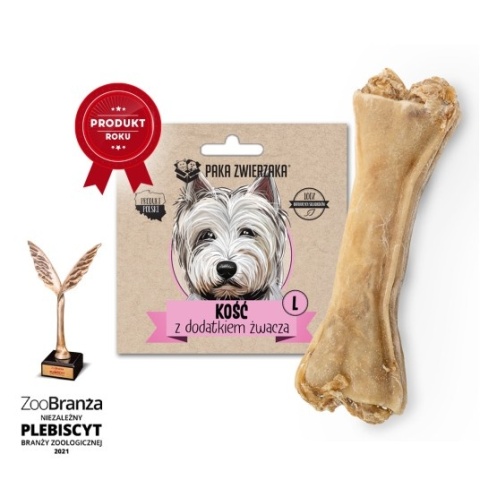 PAKA ZWIERZAKA Kość z dodatkiem żwacza 13,5 cm PAKA ZWIERZAKA Kość z dodatkiem żwacza 13,5 cm