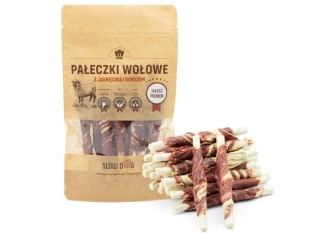 SLOW DOG Pałeczki wołowe z jagnięciną i dorszem 100g