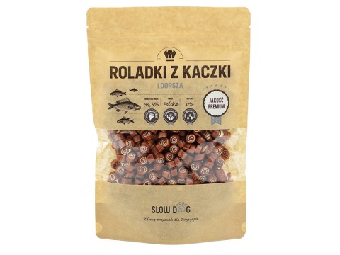 SLOW DOG Roladki z kaczki i dorsza 250 g SLOW DOG Roladki z kaczki i dorsza 250 g