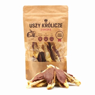 SLOW DOG Uszy królicze z kaczką 250g