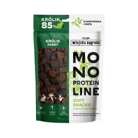 WIEJSKA ZAGRODA Monoproteinowe miękkie przysmaki królik 115g