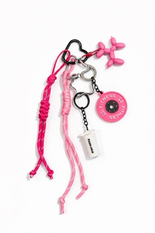 Breloczek "Dog Mom" różowy