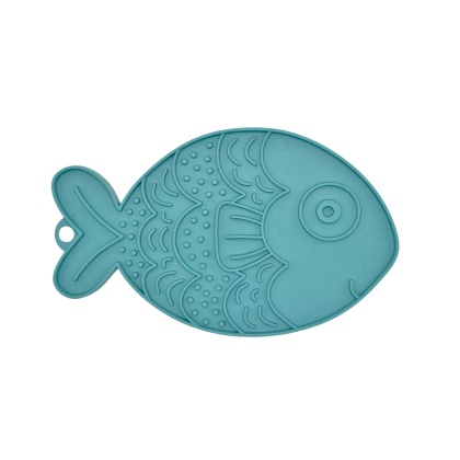 FIBOO Fishka antypoślizgowa mata do lizania turkusowa