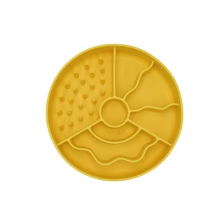 FIBOO Slow fiboowl antypoślizgowa miska spowalniająca jedzenie żółta