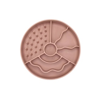 FIBOO Slow fiboowl mini antypoślizgowa mała miska spowalniająca jedzenie różowa