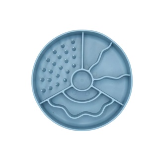 FIBOO Slow fiboowl antypoślizgowa miska spowalniająca jedzenie niebieska