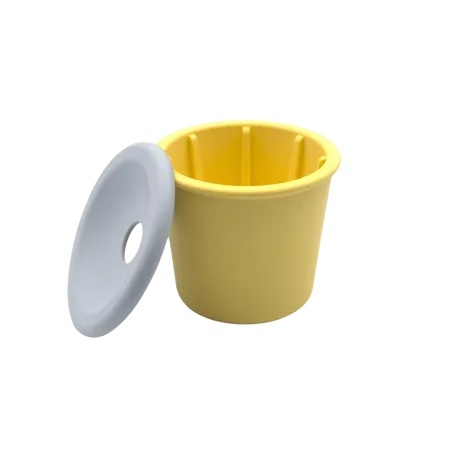 FIBOO Snack fibeek + przykrywka z otworem na smaczki żółty