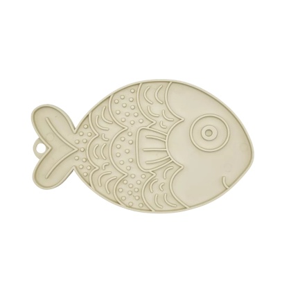 FIBOO Fishka antypoślizgowa mata do lizania beżowa