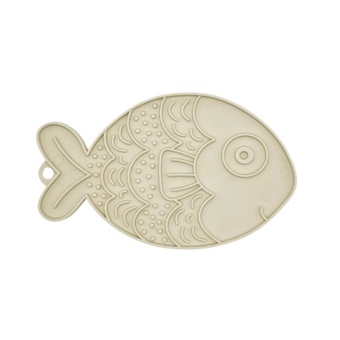 FIBOO Fishka antypoślizgowa mata do lizania beżowa