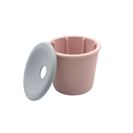 FIBOO Snack fibeek + przykrywka z otworem na smaczki różowy