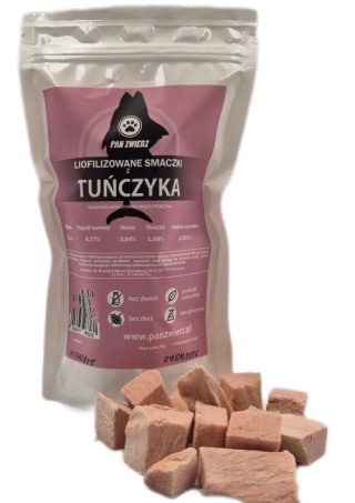 PAN ZWIERZ Liofilizowane smaczki z tuńczyka 70 g