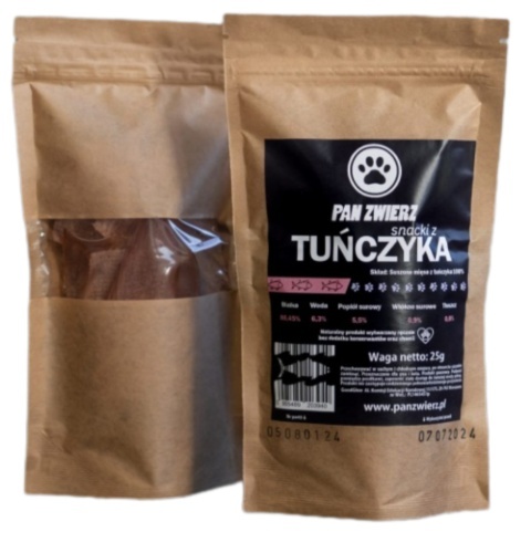 PAN ZWIERZ Naturalne smaczki z tuńczyka 25 g
