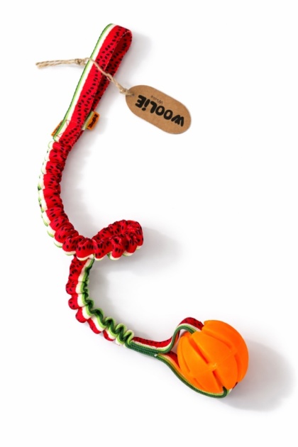 Piłka aportowa z super długą rączką arbuz SUPER OKAZJA