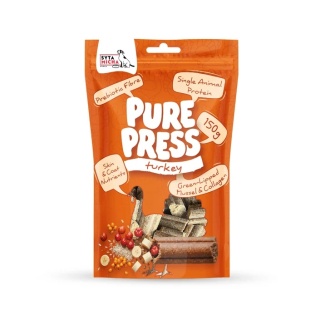 SYTA MICHA Smaczki tłoczone na zimno dla psa Pure Press Indyk 150 g