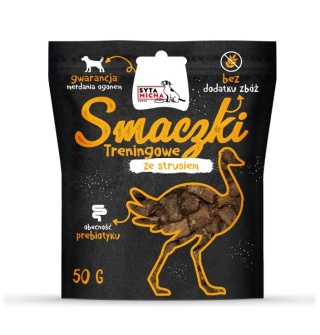 SYTA MICHA Smaczki treningowe ze strusiem 50g