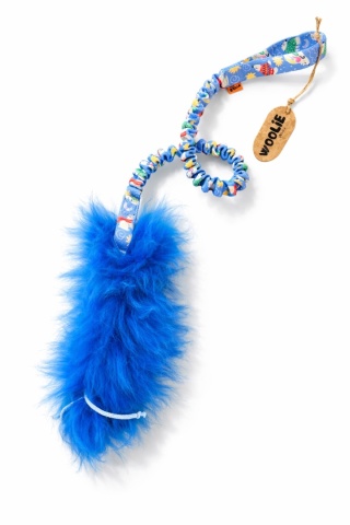 Szarpak pleciony dla małych piesków futro granatowe/misie w sweterkach SUPER OKAZJA