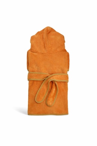 Szlafrok dla psa z kapturem pomarańczowy